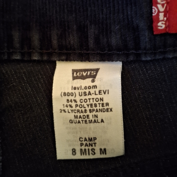 Levi's Women's Black Corduory Cargo Pants - Picture 5 of 9